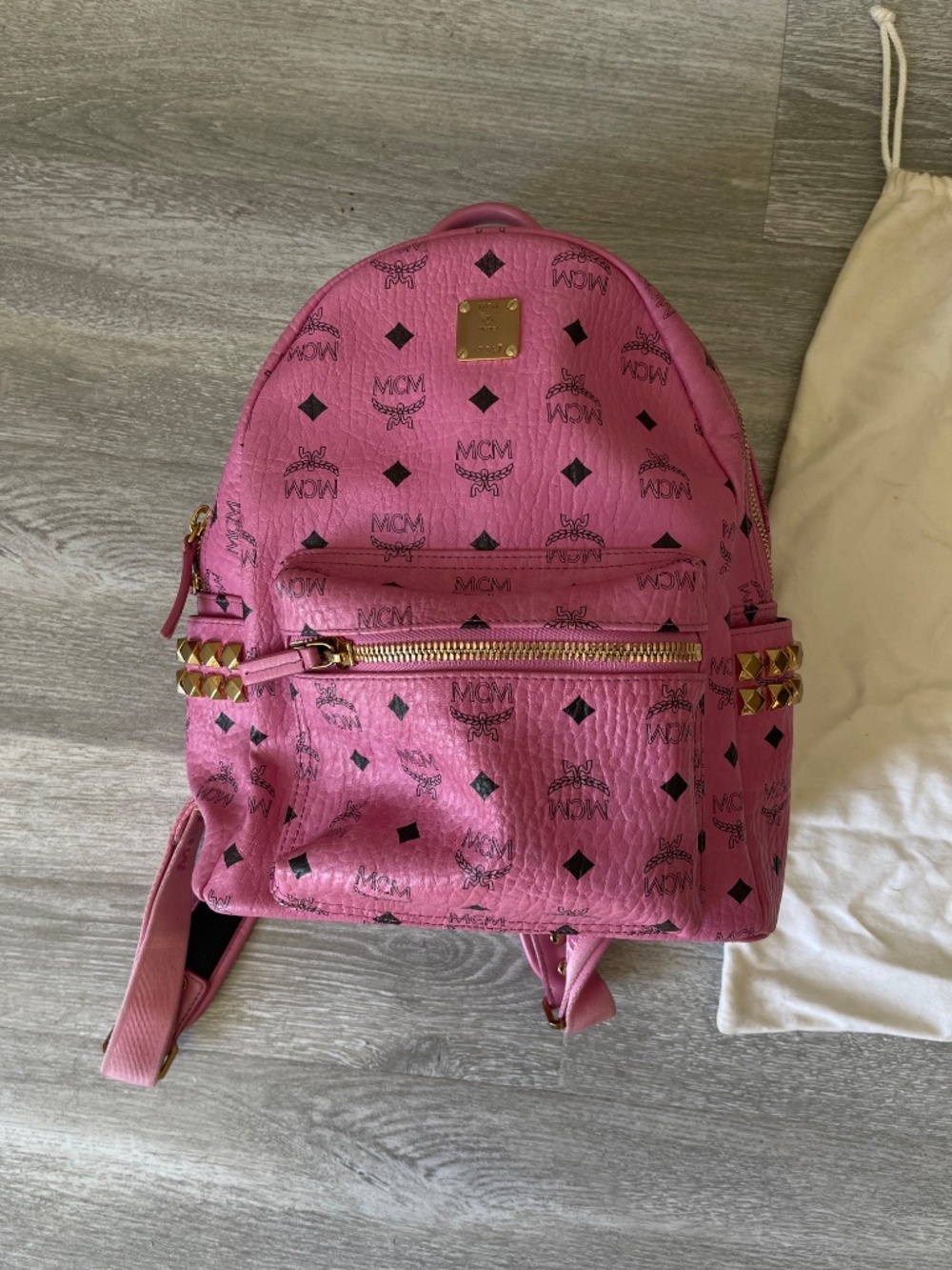 Pink MCM Backpack - Picture 5 of 6